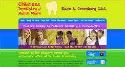 Desktop Screenshot of childrensdentistryofnorthshore.com
