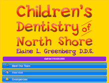 Tablet Screenshot of childrensdentistryofnorthshore.com